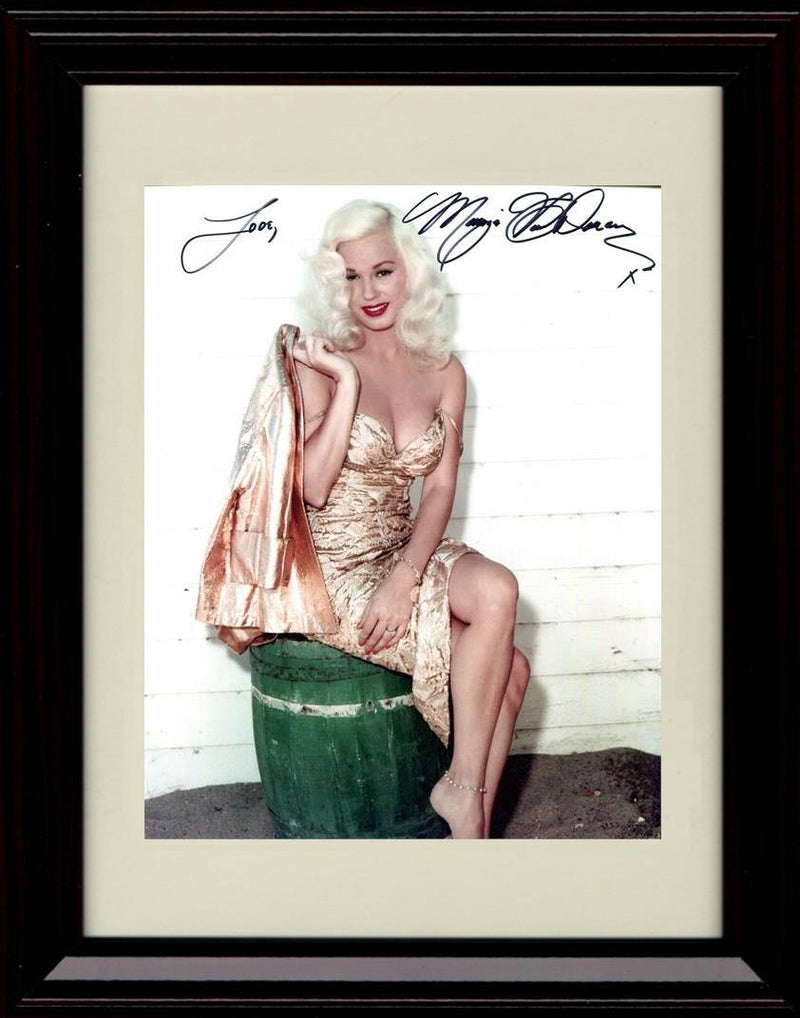 8x10 Framed Mamie Van Doren Autograph Promo Print - Portrait Framed Print - Movies FSP - Framed   
