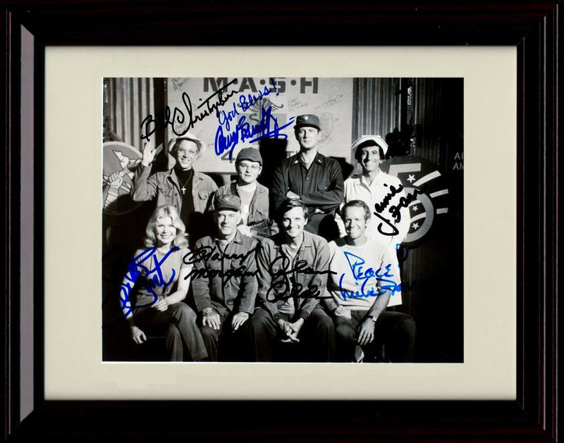 Unframed Mash Cast Autograph Promo Print - Black and White Unframed Print - Television FSP - Unframed   