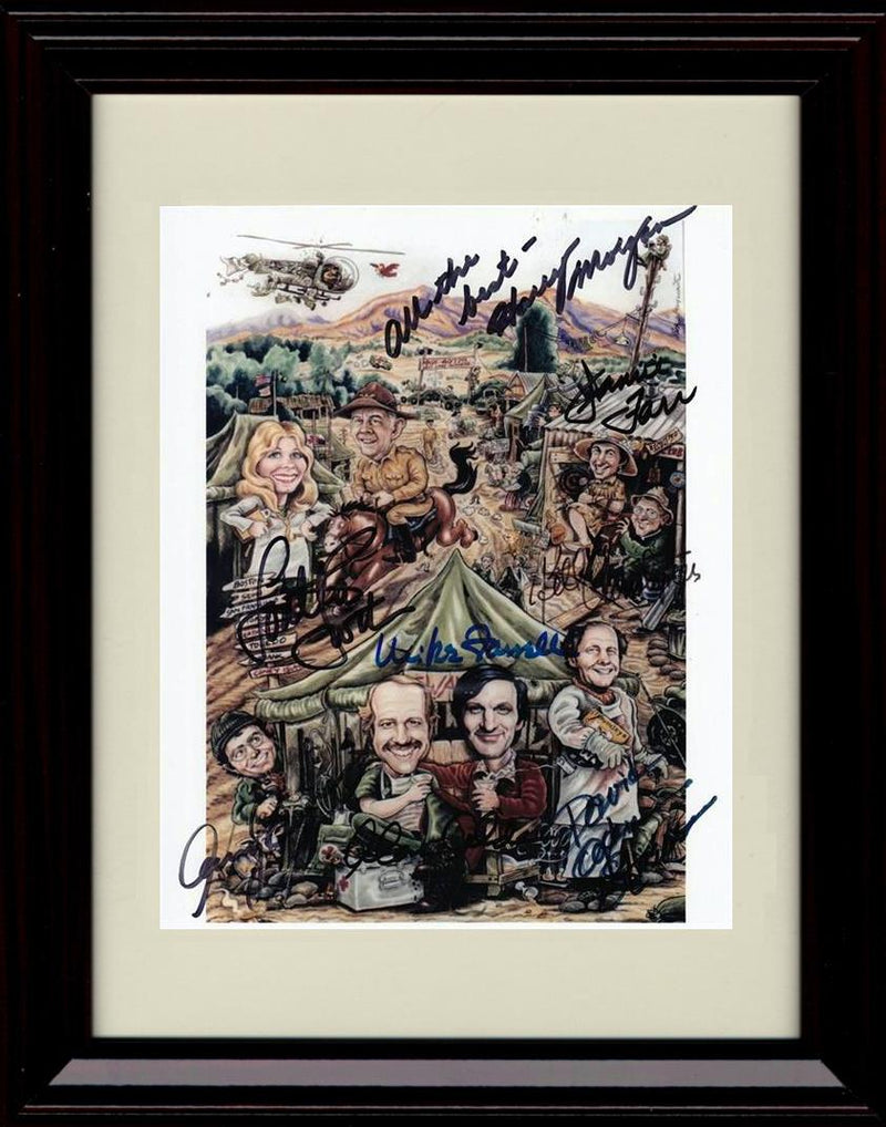 Unframed Mash Cast Autograph Promo Print - Caricature Unframed Print - Television FSP - Unframed   