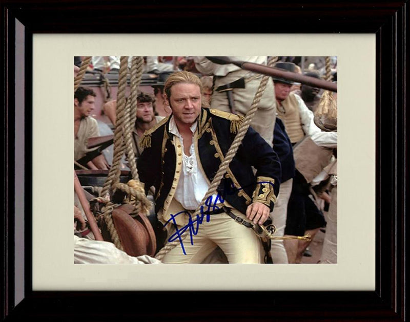 8x10 Framed Master And Commander Autograph Promo Print - Russell Crowe Framed Print - Movies FSP - Framed   