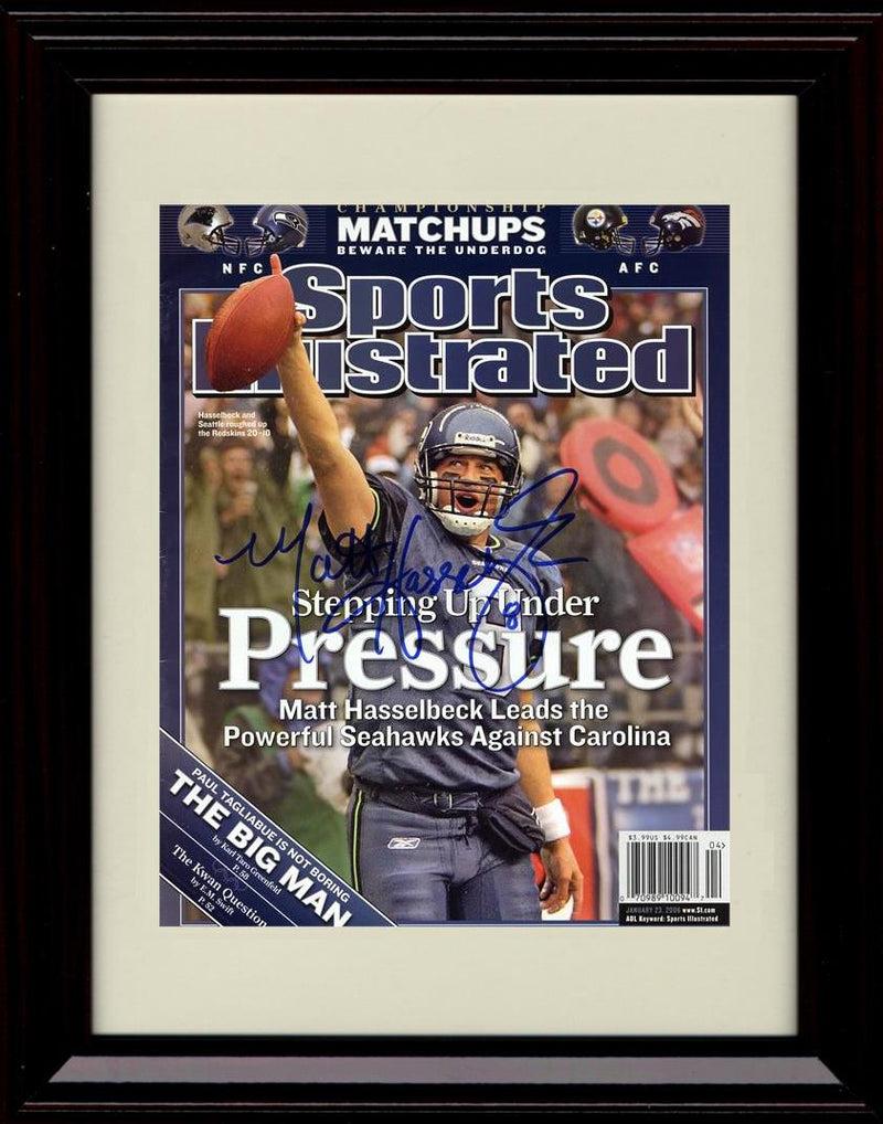 16x20 Framed Matt Hasselback - Seattle Seahawks Autograph Promo Print - 2006 Sports Illustrated Gallery Print - Pro Football FSP - Gallery Framed   