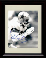 16x20 Framed Michael Irvin - Dallas Cowboys Autograph Promo Print - Prayer Hands Black And White Gallery Print - Pro Football FSP - Gallery Framed   