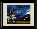 Unframed Mike Trout - Clouds at City Field - Los Angeles Angels Autograph Replica Print Unframed Print - Baseball FSP - Unframed   