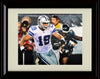 8x10 Framed Miles Austin - Dallas Cowboys Autograph Promo Print - Running The Ball White Jersey Framed Print - Pro Football FSP - Framed   