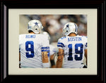 16x20 Framed Miles Austin And Tony Romo - Dallas Cowboys Autograph Promo Print - Talking Back Of Jerseys Gallery Print - Pro Football FSP - Gallery Framed   