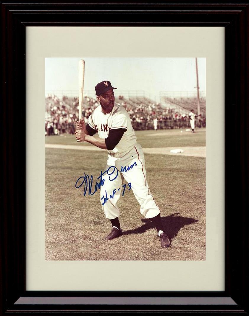 Framed 8x10 Monte Irvin - Bat Pose - San Francisco Giants Autograph Replica Print Framed Print - Baseball FSP - Framed   