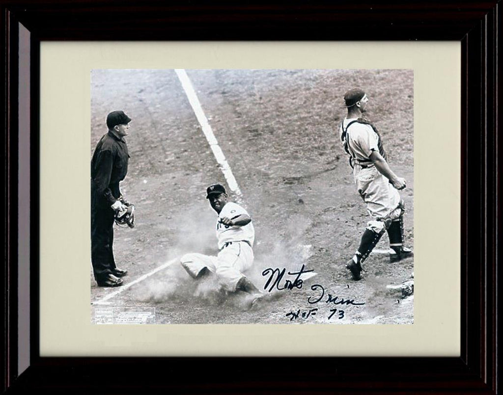 Framed 8x10 Monte Irvin - Slide - San Francisco Giants Autograph Replica Print Framed Print - Baseball FSP - Framed   