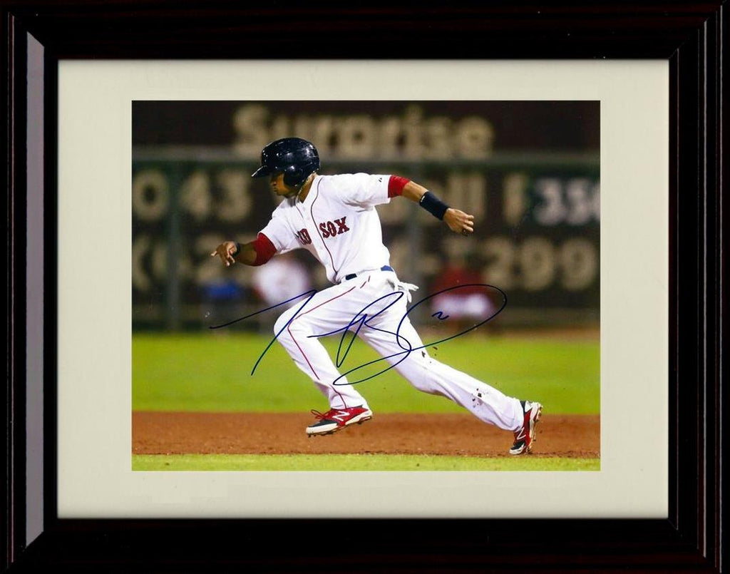 Framed 8x10 Mookie Betts - Running The Bases - Boston Red Sox Autograph Replica Print Framed Print - Baseball FSP - Framed   