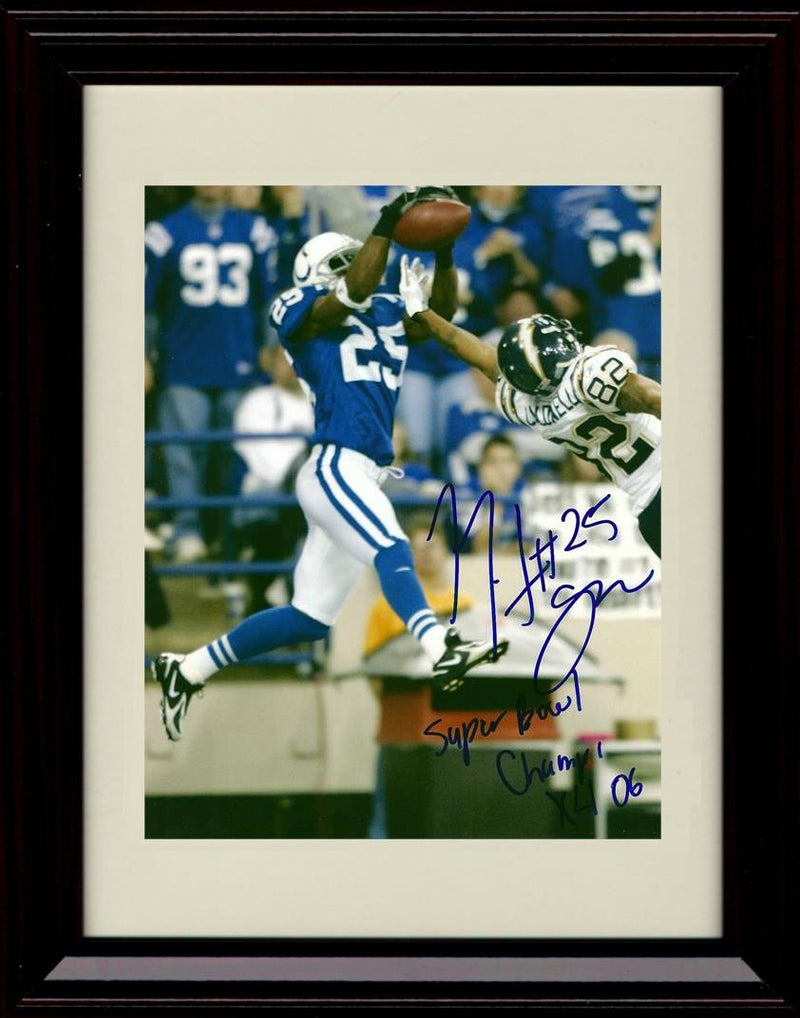 8x10 Framed Nick Harper - Indianapolis Colts Autograph Promo Print - SB Champs Catch Framed Print - Pro Football FSP - Framed   