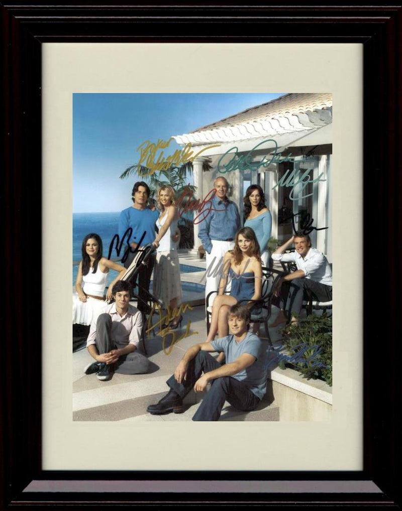 Framed OC Cast Autograph Promo Print - Beach Framed Print - Television FSP - Framed   