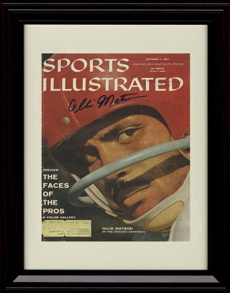 Unframed Ollie Matson - Chicago Cardinals Autograph Promo Print - 1957 Sports Illustrated Cover Signed Unframed Print - Pro Football FSP - Unframed   