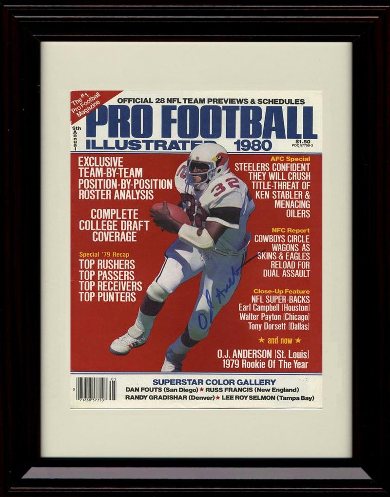 Unframed Ottis Anderson - St Louis Cardinals Autograph Promo Print - 1980 Pro Football Illustrated Cover Unframed Print - Pro Football FSP - Unframed   