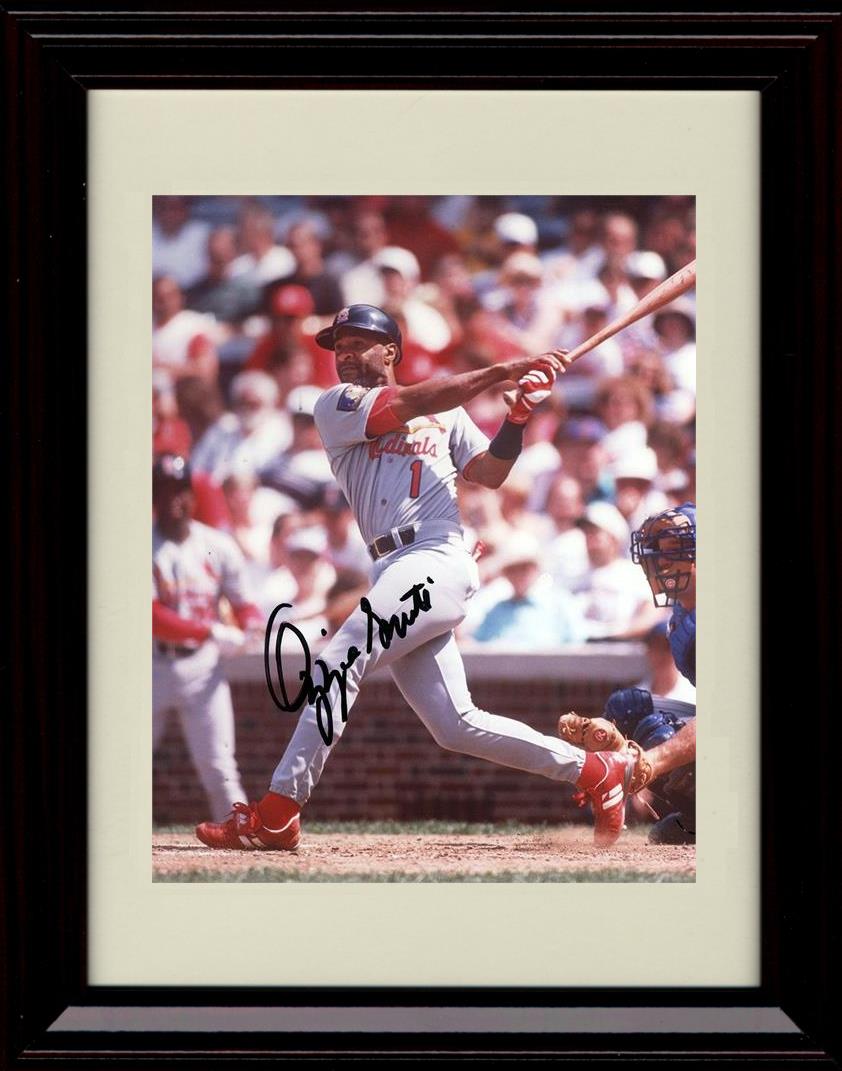 Framed 8x10 Ozzie Smith - Swing - St Louis Cardinals Autograph Replica Print Framed Print - Baseball FSP - Framed   