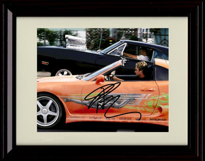 16x20 Framed Paul Walker Autograph Promo Print - Landscape Gallery Print - Movies FSP - Gallery Framed   