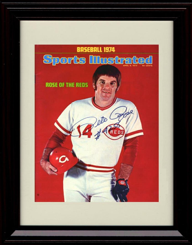 Unframed Pete Rose - Sports Illustrated Rose Of The Reds - Cincinatti Reds Autograph Replica Print Unframed Print - Baseball FSP - Unframed   