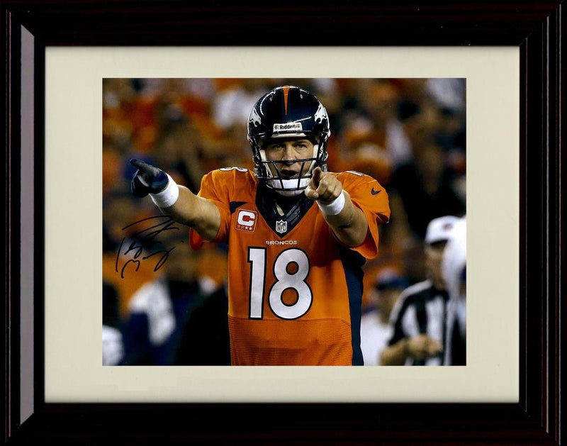 Unframed Peyton Manning - Denver Broncos Autograph Promo Print - Double Point Unframed Print - Pro Football FSP - Unframed   