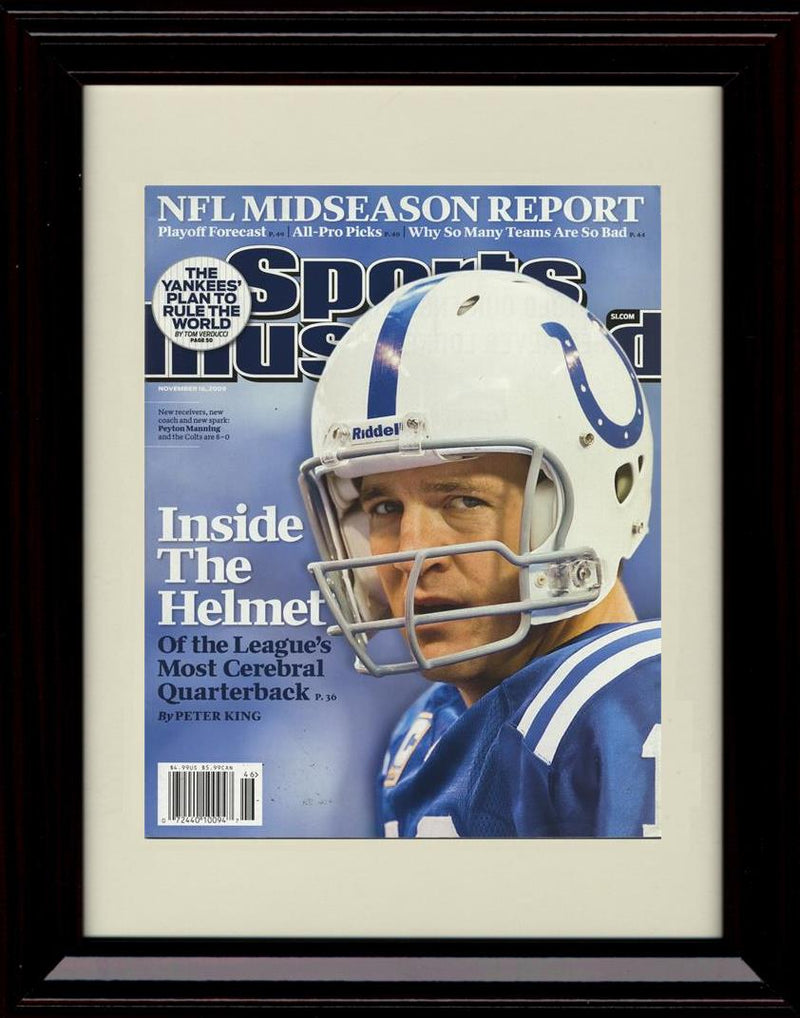 8x10 Framed Peyton Manning - Indianapolis Colts Autograph Promo Print - 2009 Sports Illustrated Inside the Helmet Framed Print - Pro Football FSP - Framed   