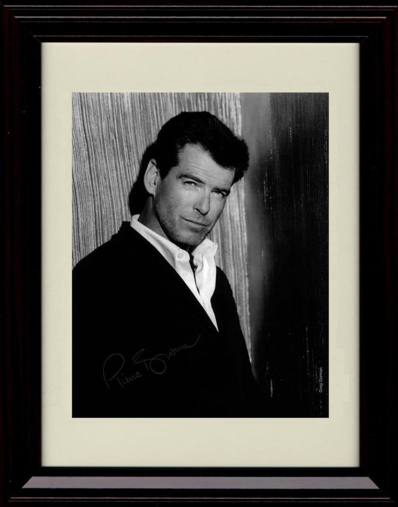 Unframed Pierce Brosnan Autograph Promo Print - Black and White Unframed Print - Movies FSP - Unframed   