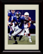 8x10 Framed Plaxico Burress - New York Giants Autograph Promo Print - Taking Off With The Ball Framed Print - Pro Football FSP - Framed   