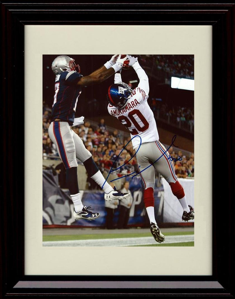 16x20 Framed Prince Amukamara - New York Giants Autograph Promo Print - Stretch For The Catch Gallery Print - Pro Football FSP - Gallery Framed   