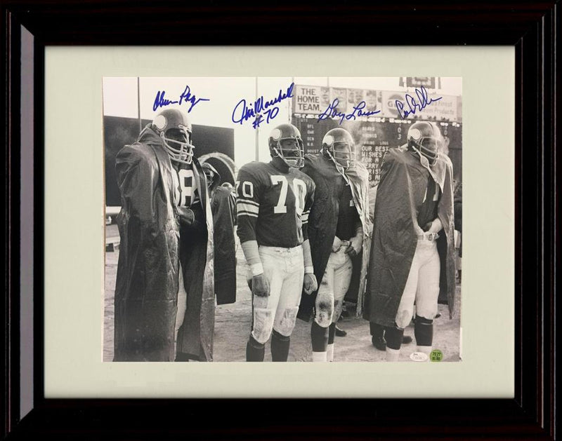 8x10 Framed Purple People Eaters - Minnesota Vikings Autograph Promo Print - Defensive Line Framed Print - Pro Football FSP - Framed   