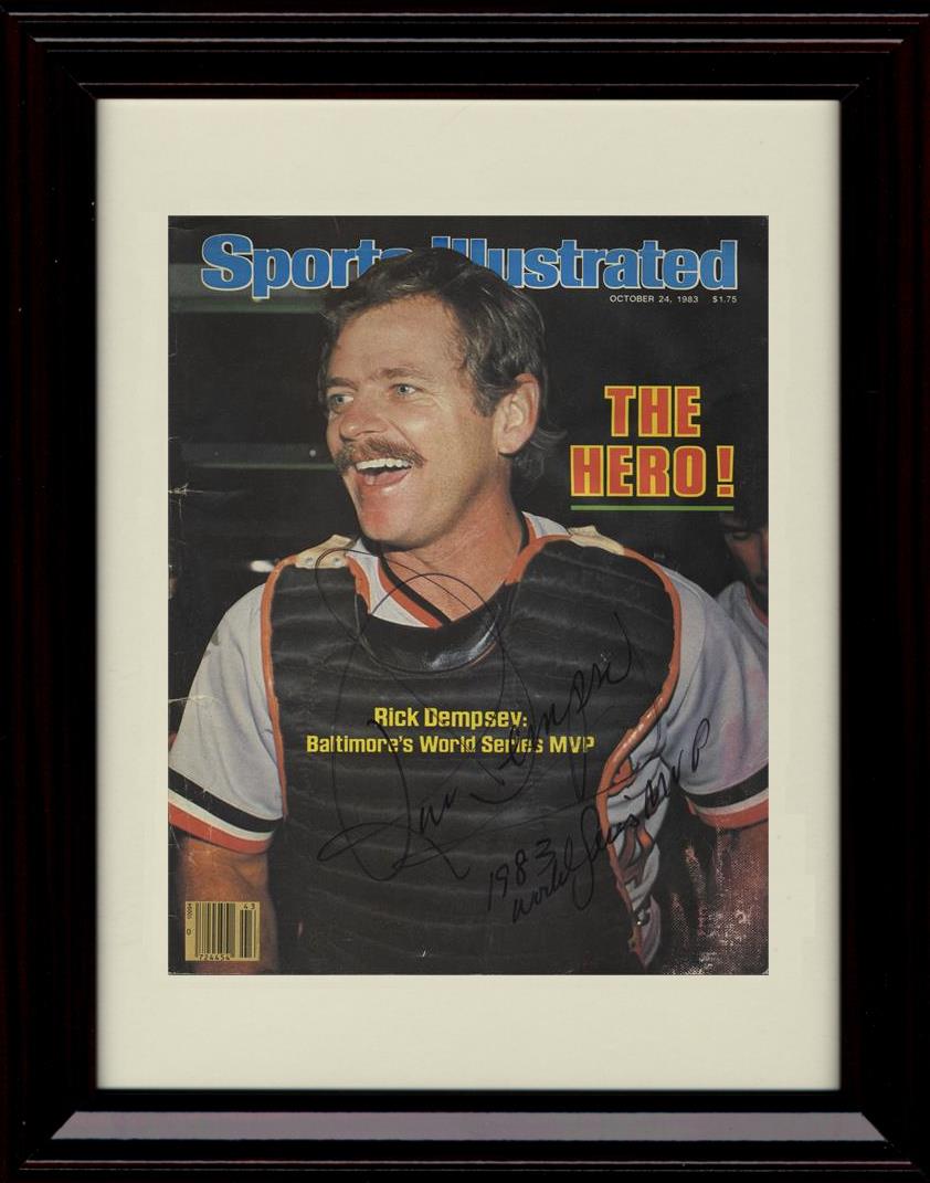 Framed 8x10 Rick Dempsey - Sports Illustrated The Hero - Baltimore Orioles Autograph Replica Print Framed Print - Baseball FSP - Framed   