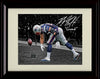 8x10 Framed Rob Gronkowski - New England Patriots Autograph Promo Print - Spike With Imprint Black and White With Color Framed Print - Pro Football FSP - Framed   