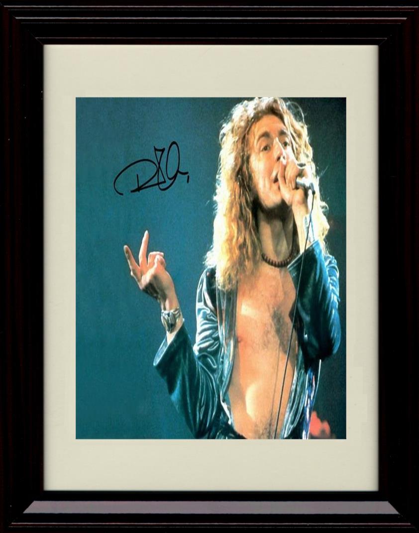 8x10 Framed Robert Plant Autograph Promo Print - Portrait Framed Print - Music FSP - Framed   