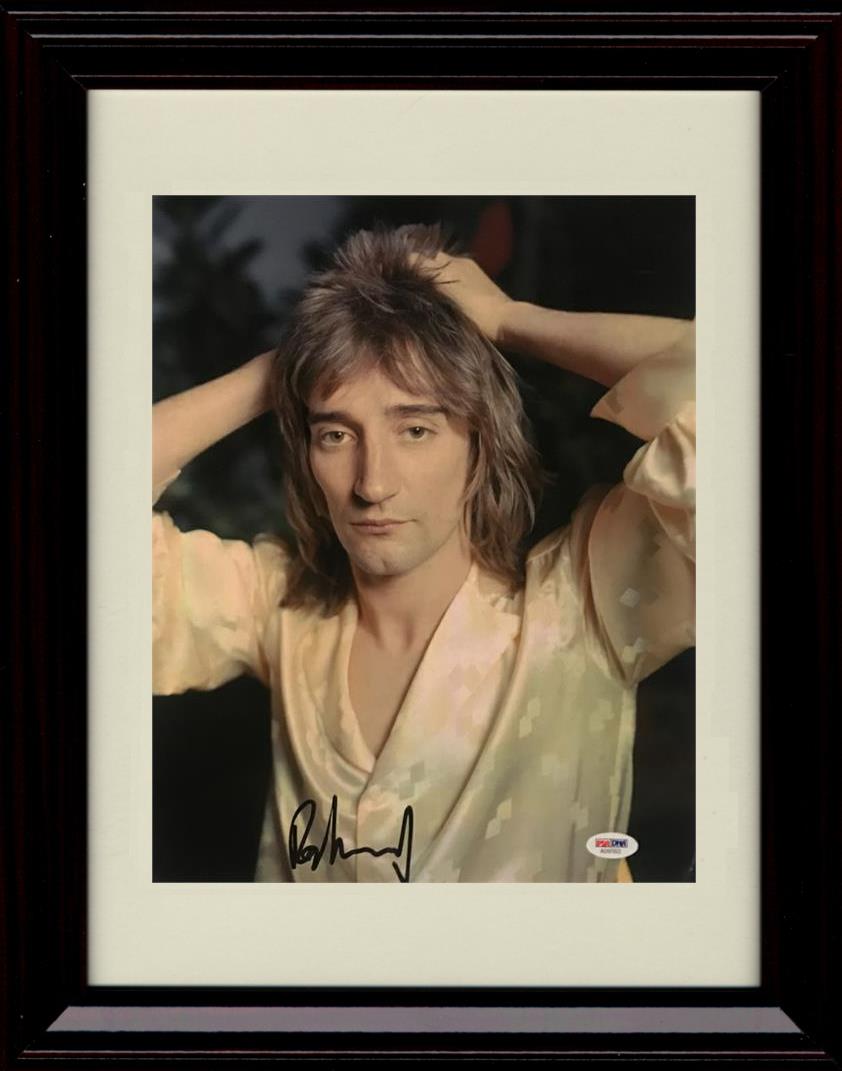 8x10 Framed Rod Stewart Autograph Promo Print - Hands on Head Framed Print - Music FSP - Framed   