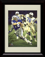 8x10 Framed Roger Staubach - Dallas Cowboys Autograph Promo Print - Avoiding The Rush Framed Print - Pro Football FSP - Framed   