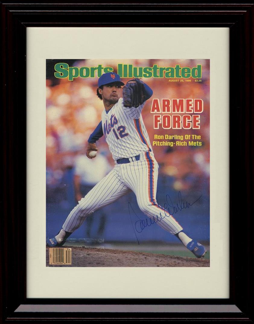 Framed 8x10 Ron Darling - Sports Illustrated Armed Force - New York Mets Autograph Replica Print Framed Print - Baseball FSP - Framed   