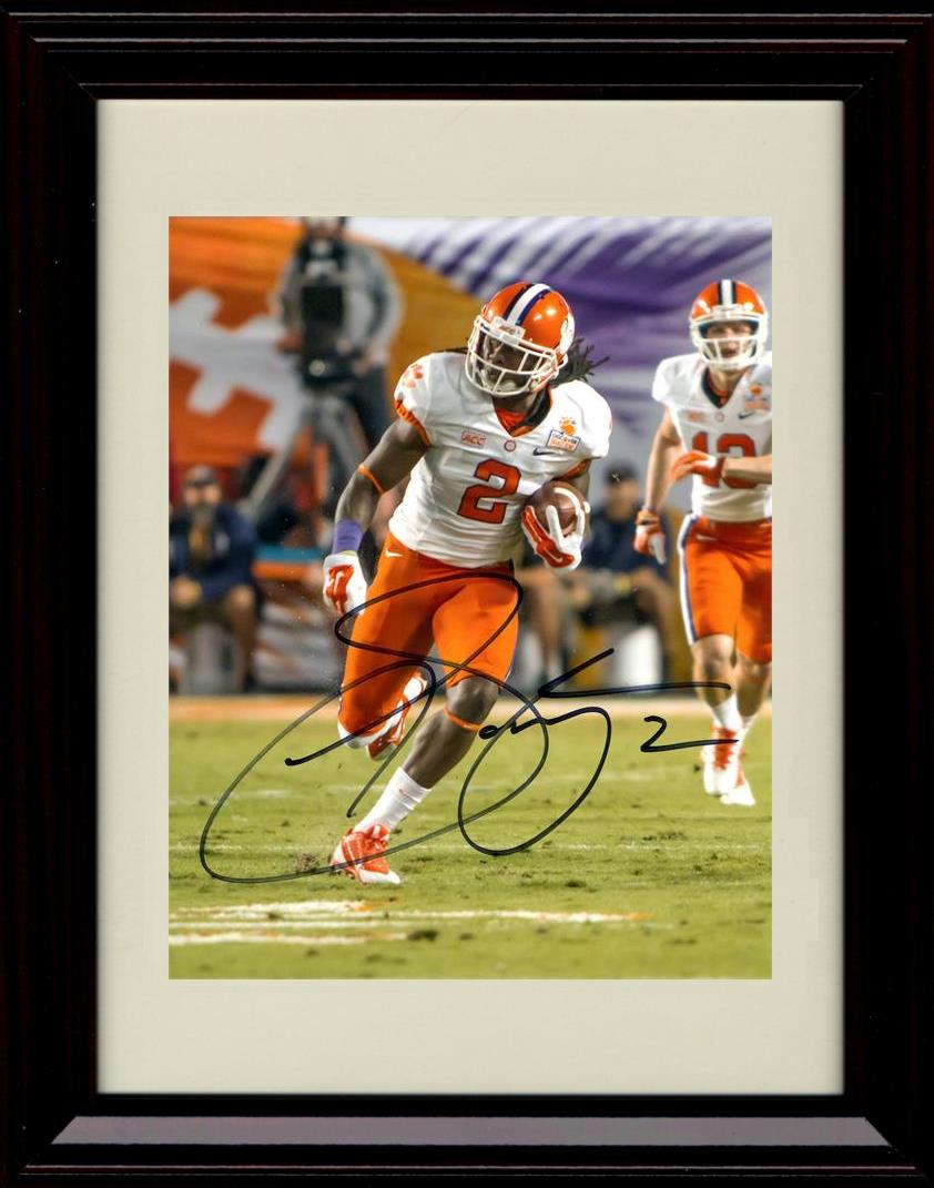 Framed 8x10 Sammy Watkins Autograph Promo Print - Clemson Tigers- On The Run Framed Print - College Football FSP - Framed   