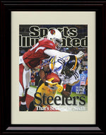 8x10 Framed Santonio Holmes - Pittsburgh Steelers Autograph Promo Print - Sports Illustrated Steelers win 6th Framed Print - Pro Football FSP - Framed   