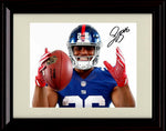 8x10 Framed Saquon Barkley - New York Giants Autograph Promo Print - Close Up Framed Print - Pro Football FSP - Framed   