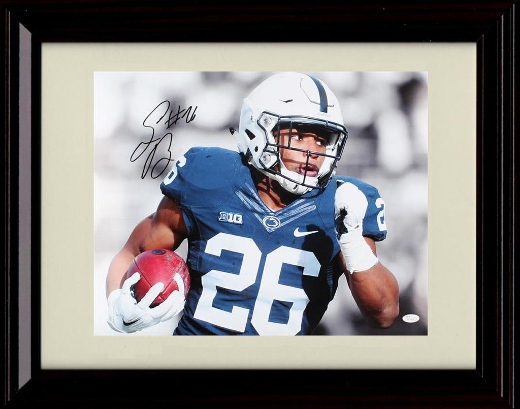 Unframed Saquon Barkley Autograph Promo Print - Penn State- On the Run Unframed Print - College Football FSP - Unframed   