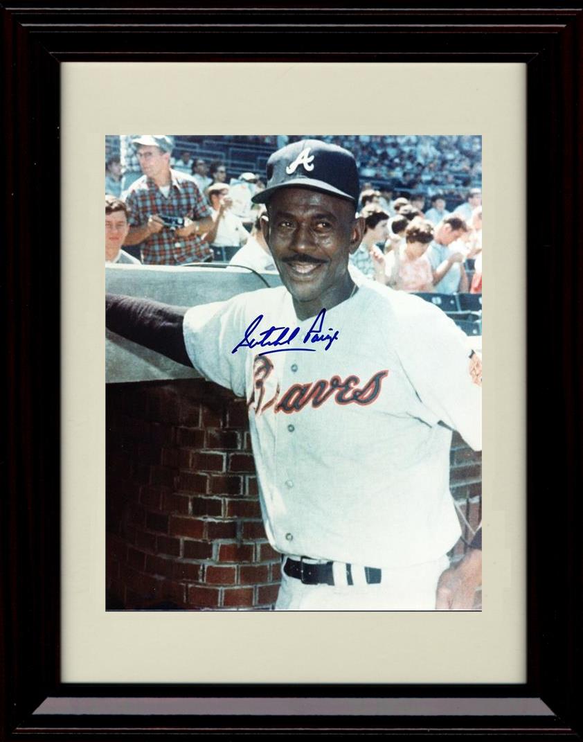 Framed 8x10 Satchel Paige - Pitching Coach - Atlanta Braves Autograph Replica Print Framed Print - Baseball FSP - Framed   