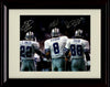 8x10 Framed Smith, Aikman and Irvin - Dallas Cowboys Autograph Promo Print - Big 3 HOF Framed Print - Pro Football FSP - Framed   