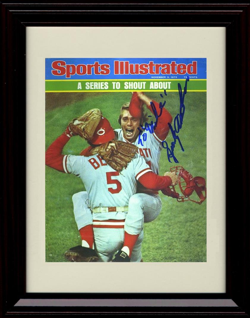 Framed 8x10 Sparky Anderson - 75 World Series - Cincinnati Reds Autograph Replica Print Framed Print - Baseball FSP - Framed   