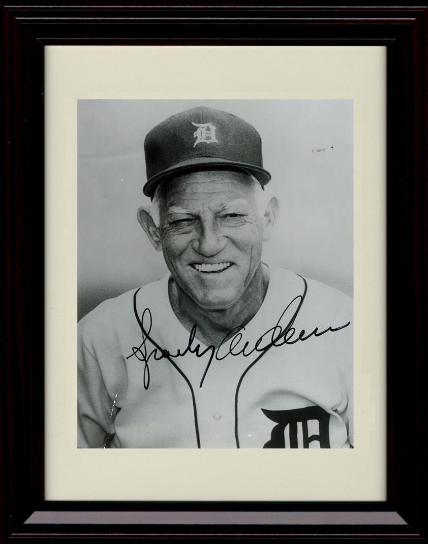 Framed 8x10 Sparky Anderson - Black And White Close Up - Detroit Tigers Autograph Replica Print Framed Print - Baseball FSP - Framed   