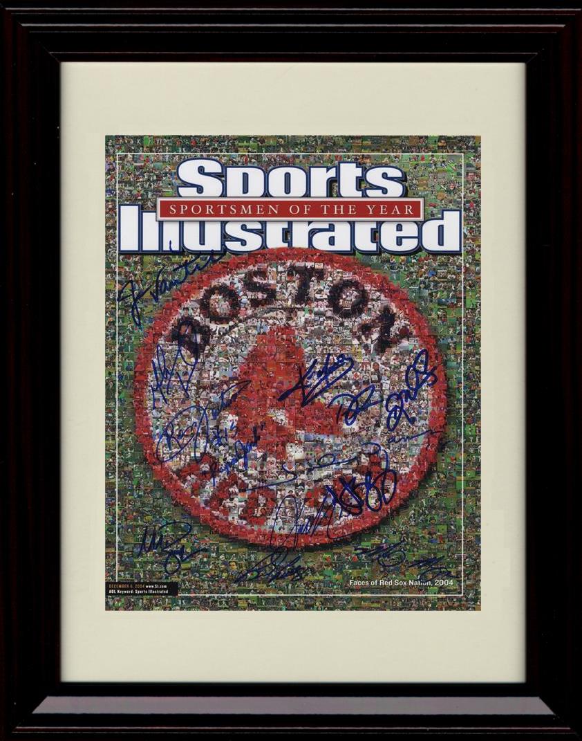 Framed 8x10 Sox Nation - Sportspeople of the Year - Boston Red Sox Autograph Replica Print Framed Print - Baseball FSP - Framed   