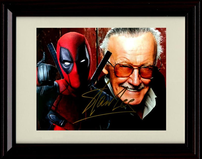 16x20 Framed Stan Lee Autograph Promo Print - Deadpool - Thumbs Up Gallery Print - Movies FSP - Gallery Framed   