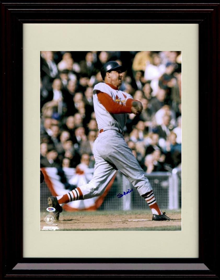 Framed 8x10 Stan Musial - Swing - St Louis Cardinals Autograph Replica Print Framed Print - Baseball FSP - Framed   