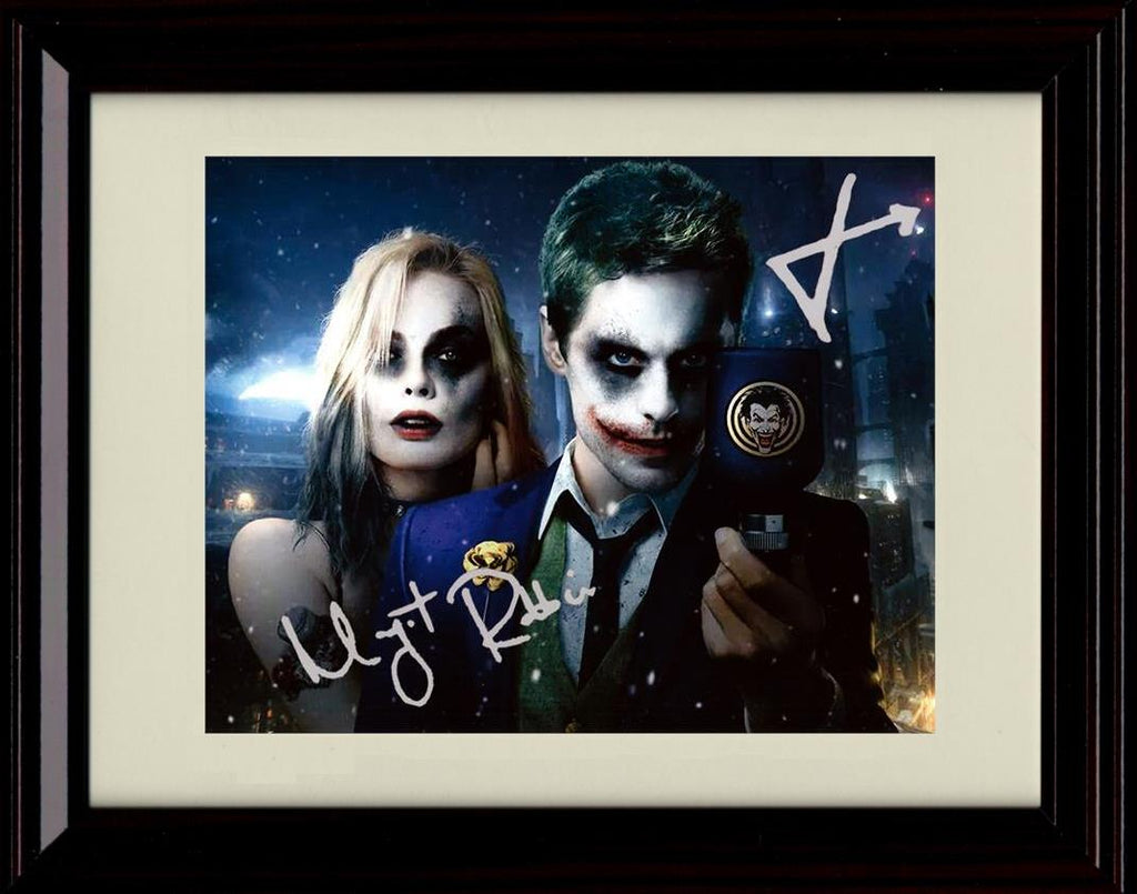 Unframed Suicide Squad Margot Robbie and Jared Leto Autograph Promo Print - Suicide Squad Unframed Print - Movies FSP - Unframed   