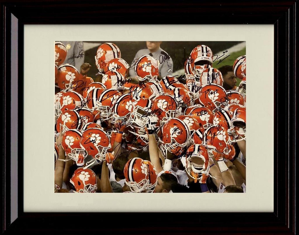 Unframed Team Photo Helmets Autograph Promo Print - Clemson- Landscape Unframed Print - College Football FSP - Unframed   