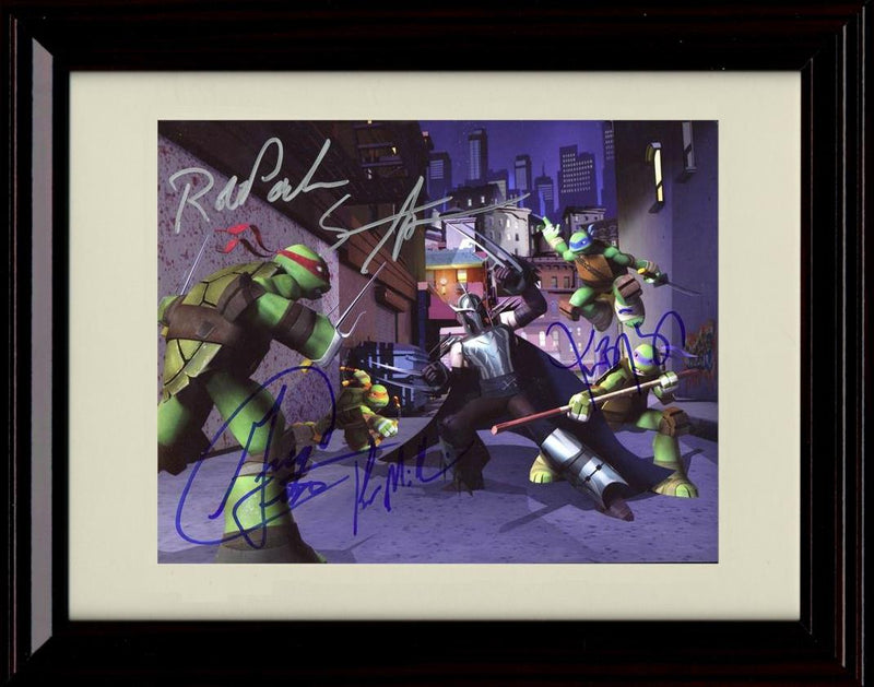 8x10 Framed Teenage Mutant Ninja Turtles Cast Autograph Promo Print - Landscape Framed Print - Movies FSP - Framed   