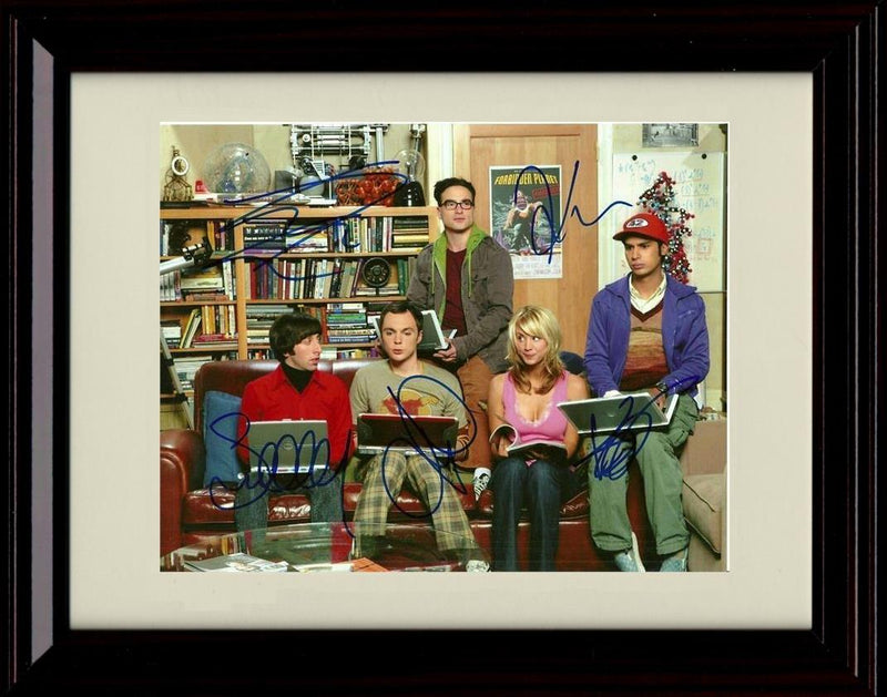 Framed The Big Bang Theory Cast Autograph Promo Print - Apartment Framed Print - Television FSP - Framed   