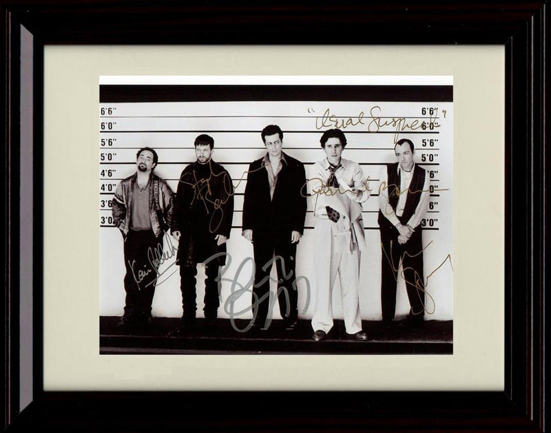 8x10 Framed The Usual Suspects Autograph Promo Print - Black and White Cast Picture Framed Print - Movies FSP - Framed   