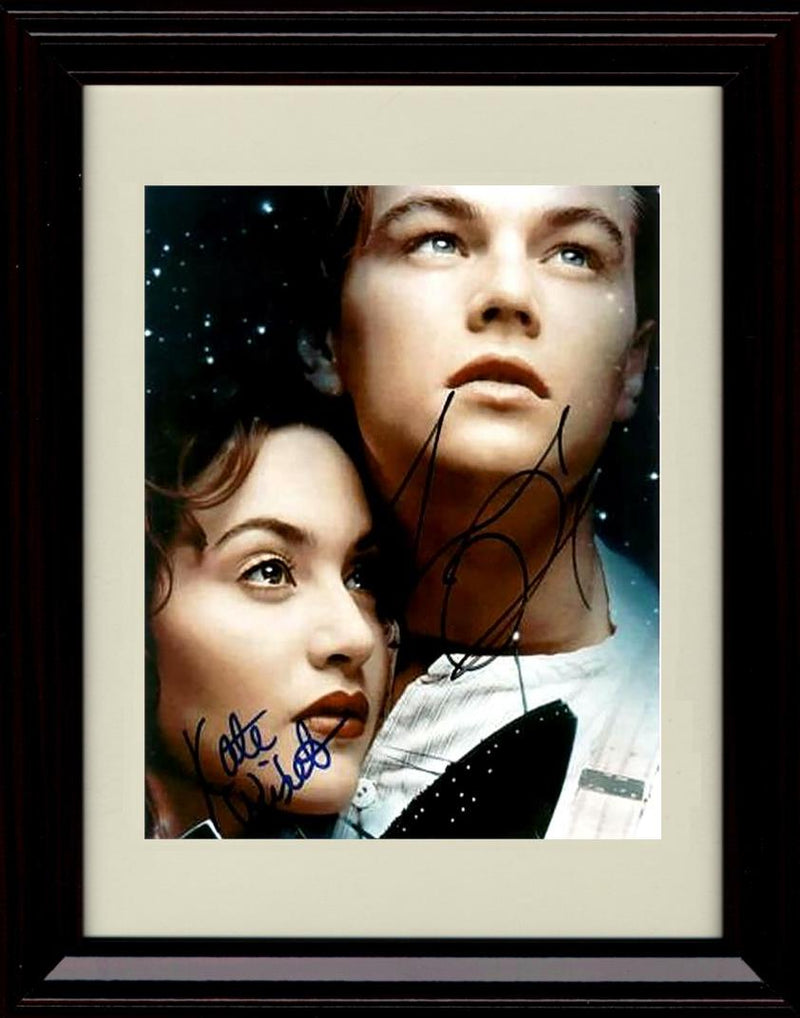 16x20 Framed Titanic Autograph Promo Print - Winslet And DiCaprio Closeup Gallery Print - Movies FSP - Gallery Framed   
