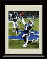 8x10 Framed Troy Vincent - Philadelphia Eagles Autograph Promo Print - Arms Raised In Endzone Framed Print - Pro Football FSP - Framed   
