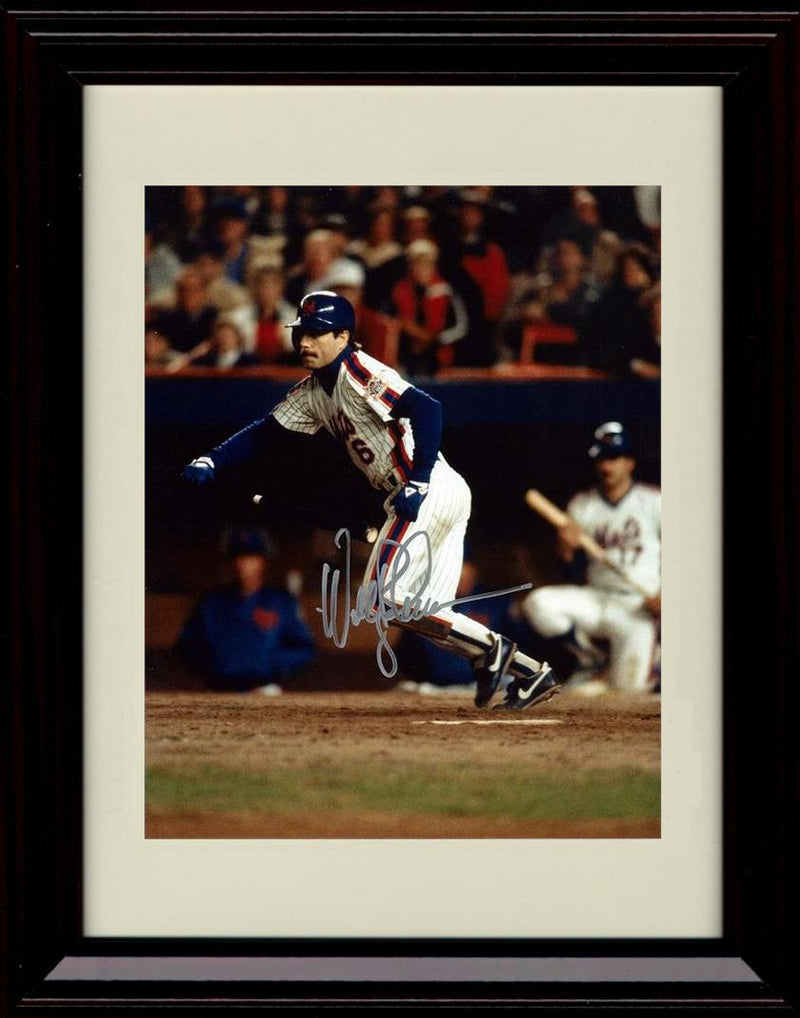 Framed 8x10 Wally Backman - Running - New York Mets Autograph Replica Print Framed Print - Baseball FSP - Framed   